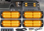 4-in-1 LED Light Bar with Main Control - 4 x 24 LEDs, Grille Surface Mount,
