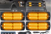4-in-1 LED Light Bar with Main Control - 4 x 24 LEDs, Grille Surface Mount,