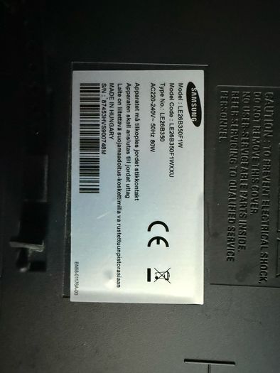 26" television with wall bracket