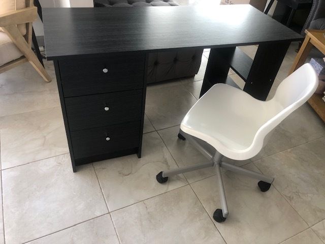 desk and chair