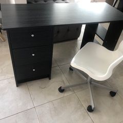 desk and chair