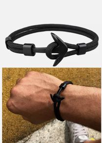 Black Anchor Bracelet unisex