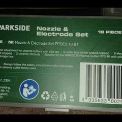 Nozzle and electrode 18 piece set for parkside plasma cutter. shed clearance sale car boot sale unwanted stuff