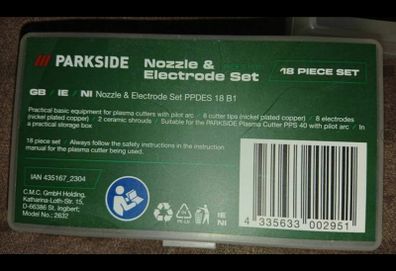Nozzle and electrode 18 piece set for parkside plasma cutter. shed clearance sale car boot sale unwanted stuff