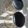 Set of 4 gold plated kitchen bar stools Image 7
