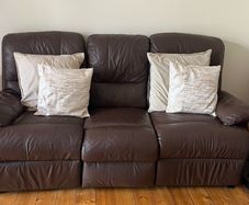 3 seater leather recliner sofa