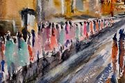 the market watercolour
