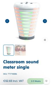 Classroom sound meter