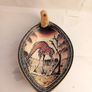 soap dish plates  plate african giraffe  ceramic handle beautifully decorated hand made leave shape  great gift present  bathroom storage Image 3