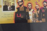 U2  unmounted mint mini sheet from 2002 Stampa exhibition