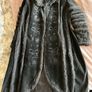 Vintage black embellished long leather coat / black suede long jacket / 90s suede coat / black suede leather coat Image 2