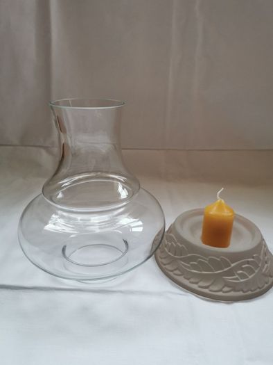 Ornate glass candle holder