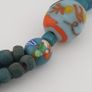Antique Venetian African Style Skunk & African Turqouise Color Glass Beads Necklace Image 4