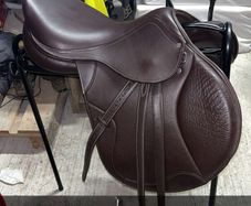 Brown leather saddle