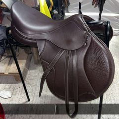 Brown leather saddle