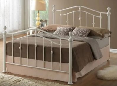 double bed with mattress and mattress topper