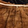 vintage 1970's suede leather flared trousers Image 5