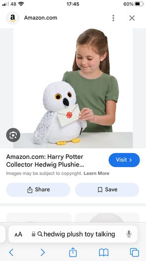 Hedwig soft toy