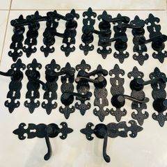 Wrought Iron Door Handle 15 EUR Per Pair Strong Heavy Duty Basta Merriway Black Antique Lever Lock Door Handles Fortress