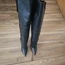 thigh high heeled leather boots Image 3
