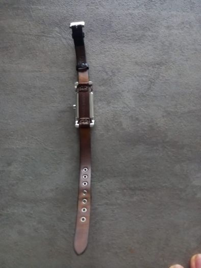 D&G black leather strap watch