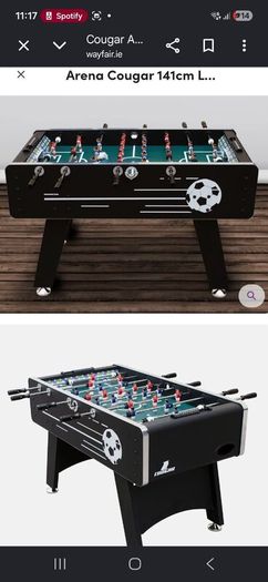 Fooseball table