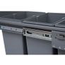 40L Pull Out Kitchen Recycle Waste Bin with Soft Close Dustbin Recycling Cabinet Trash Can Grey (1x20L+2x10L)) Image 8