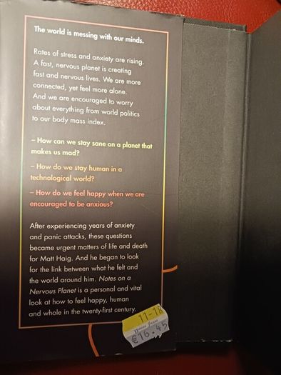 Notes On A Nervous  Planet / Matt Haig / 2018