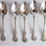 Kings Silver Plated Dessert Spoons X5 Image 3