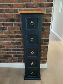 Mexican Pine Slim Tallboy chest x5 drawers