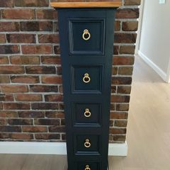 Mexican Pine Slim Tallboy chest x5 drawers