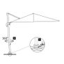 Cantilever Umbrella with Aluminium Pole 3x3 m Black Image 9