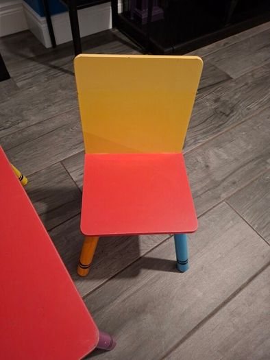 Kids Wooden Table and Chairs x2