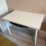 White desk with pull-out keyboard tray Image 2