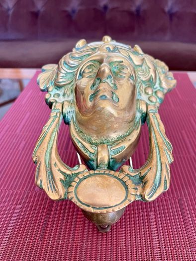 Early 20th Century Brass Athena Door Knocker