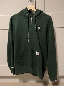 Aape (by Bathing Ape) Green Zip Hoodie (size: L)