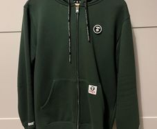 Aape (by Bathing Ape) Green Zip Hoodie (size: L)