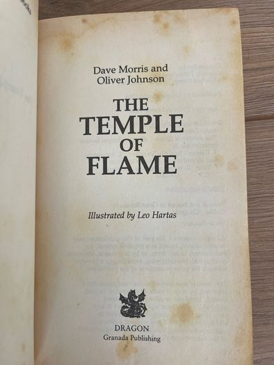 The Temple of Flame (Golden Dragon Fantasy Gamebooks - Dave Morris & Oliver Johnson)
