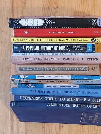 Musical Books X 14 Vintage And Some First Edition. Mostly In Good Condition.  See Photos For Same.