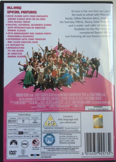 Grease (Sing-Along Edition) [1978]  John Travolta & Olivia Newton-John [Movie 2xDVD]