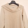 Faber Beige Oatmeal Cream Chunky Cowl Neck Knit Jumper with Buckle Detail 8-10UK/36-38EU Image 9