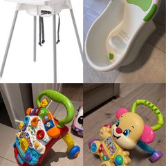 baby - high chair, bath , walker