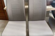As New - 2 x Classy Grey Sturdy Kitchen Dining Chairs - Can Deliver