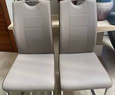 As New - 2 x Classy Mauve Sturdy Kitchen Dining Chairs - Can Deliver