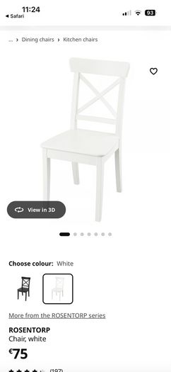 6 x IKEA dining chairs in very good condition.