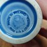 vintage Wade Irish Porcelain  small mug and salt and pepper holders featuring a blue-green glaze. Image 2