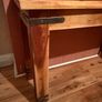 Rustic wooden console table - solid timber with metal details Image 3