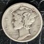 USA 1920 Mercury Dime 10 Cent Silver Coin Image 3