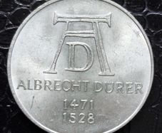 1971 D Germany 5 Mark Albrecht Durer silver coin