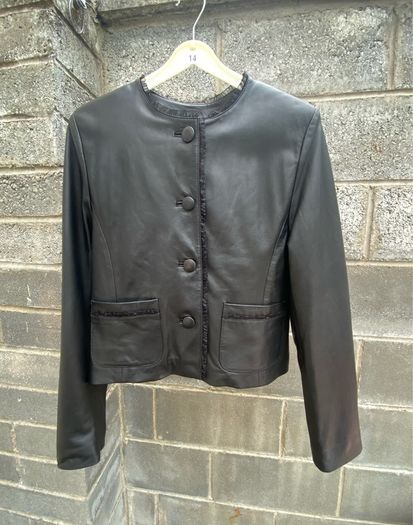 Genuine Soft Special Leather Ladies Jacket, Size 40